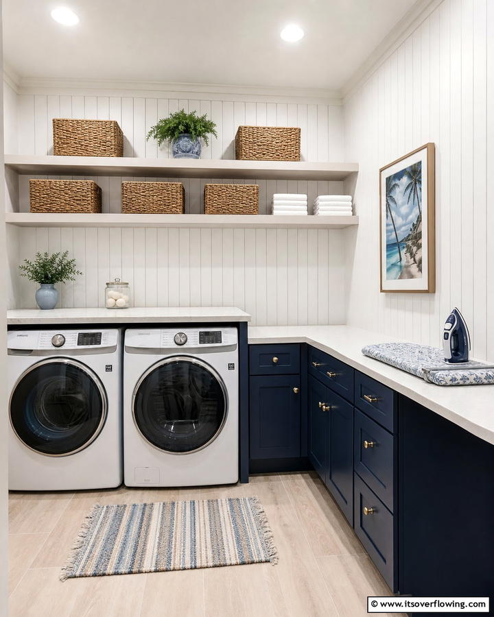 Vertical Shiplap - 20 Laundry Room Backsplash Ideas for a Stylish and Practical Space