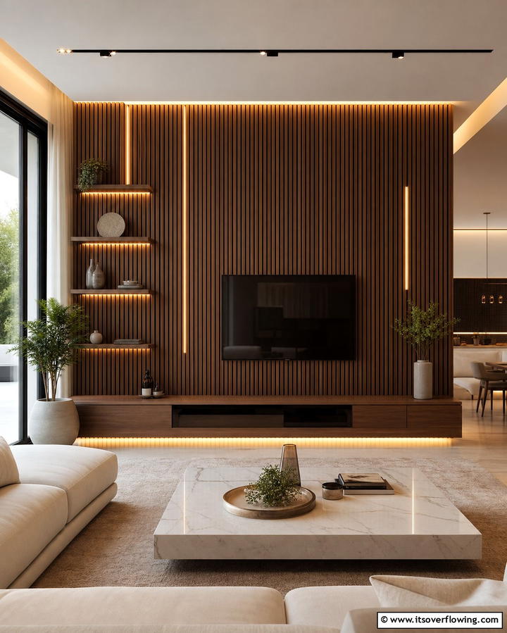 Vertical Slat Accent Wall - 25 Wood Accent Wall Ideas to Elevate Your Interior