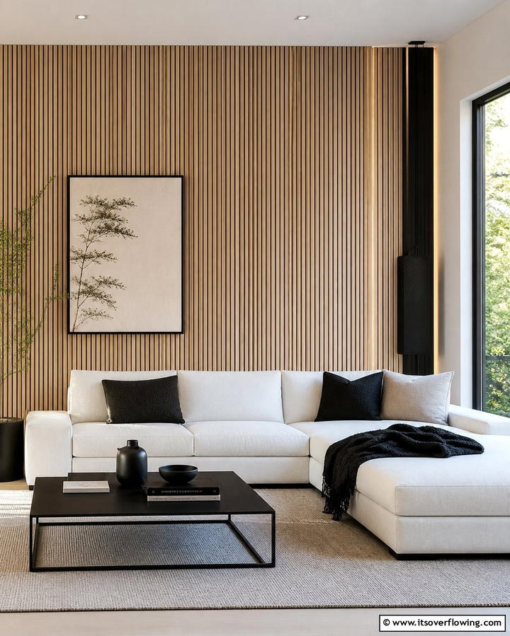 Vertical Slat Wood Accent Wall - 25 Wood Trim Accent Wall Ideas for a Warm Touch