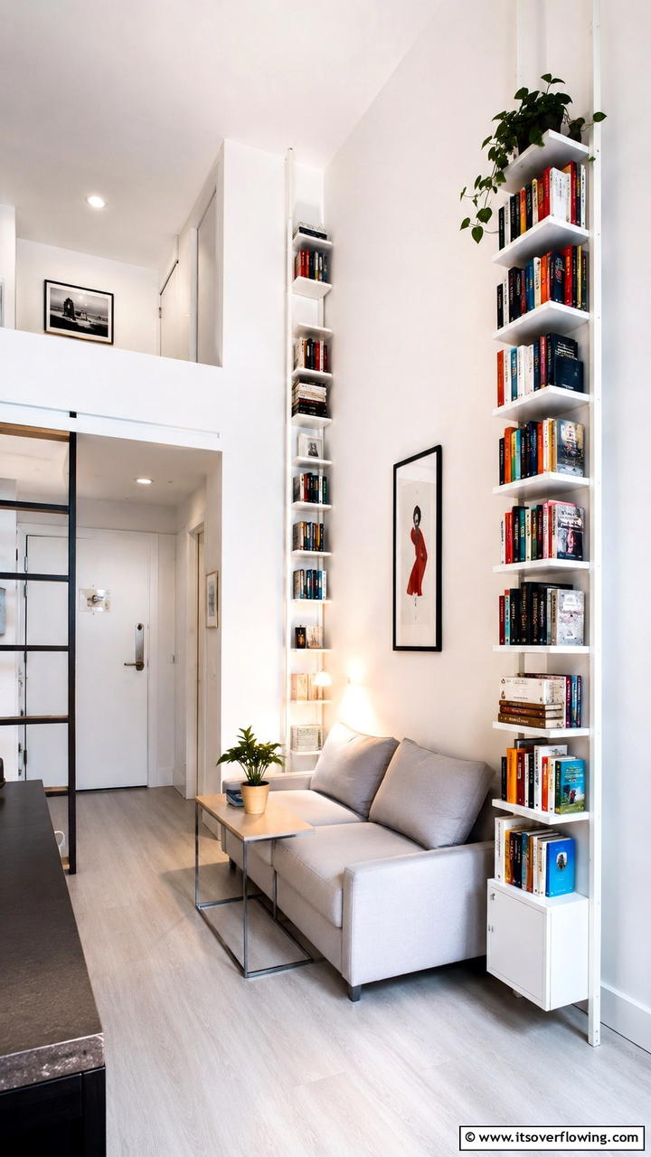 Vertical Stacking for Small Spaces - 30 Bookshelf Organization Ideas for Stylish Order