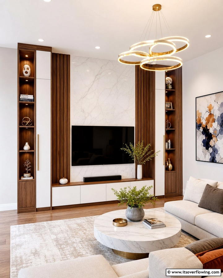 Vertical Storage Cabinets - 30 Living Room Storage Ideas to Declutter Your Space