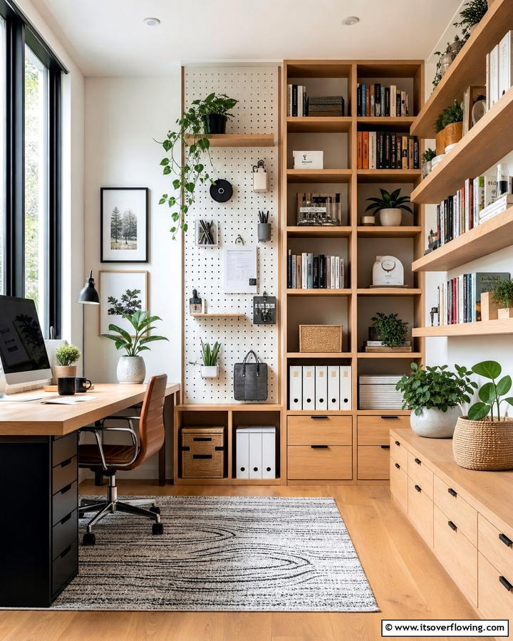 Vertical Storage Options - 21 Small Office Ideas to Maximize Productivity in Tight Spaces