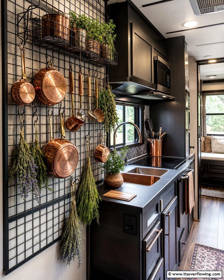 Vertical Storage Racks - 25 Mobile Home Kitchen Ideas for Stylish Living