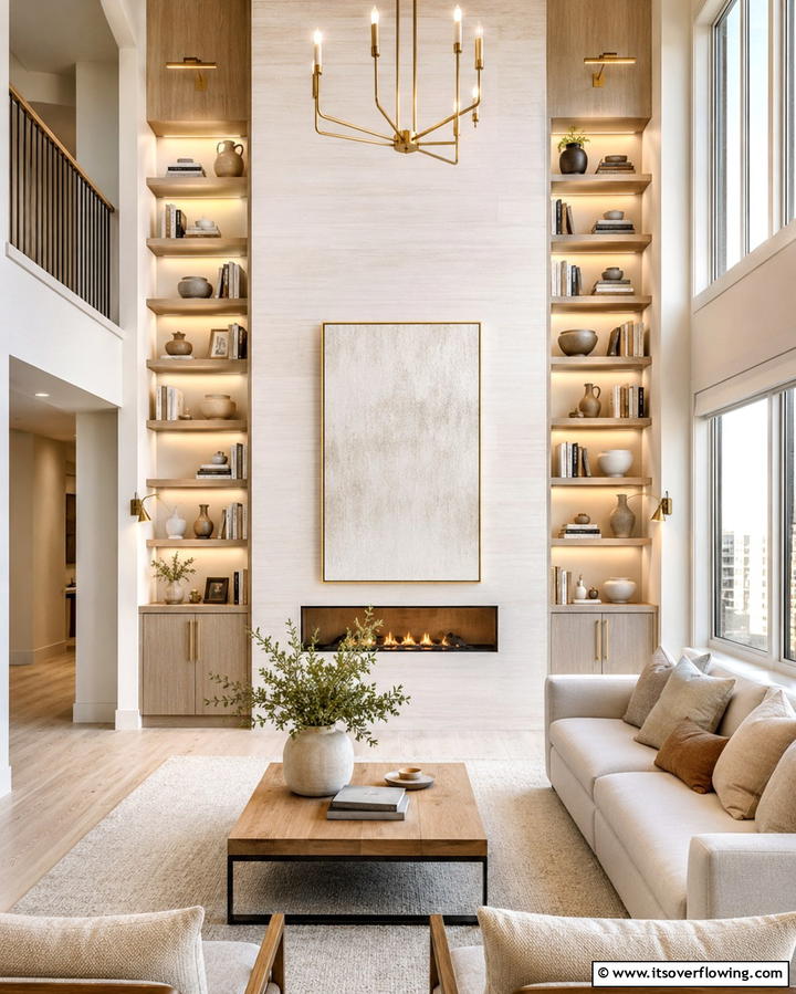 Vertical Storage Solutions - 30 Space-Saving Condo Living Room Ideas for Urban Dwellers