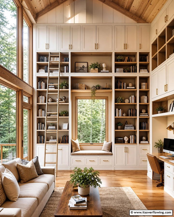 Vertical Storage Solutions - 25 One Room Cabin Interior Design Ideas for a Cozy Retreat