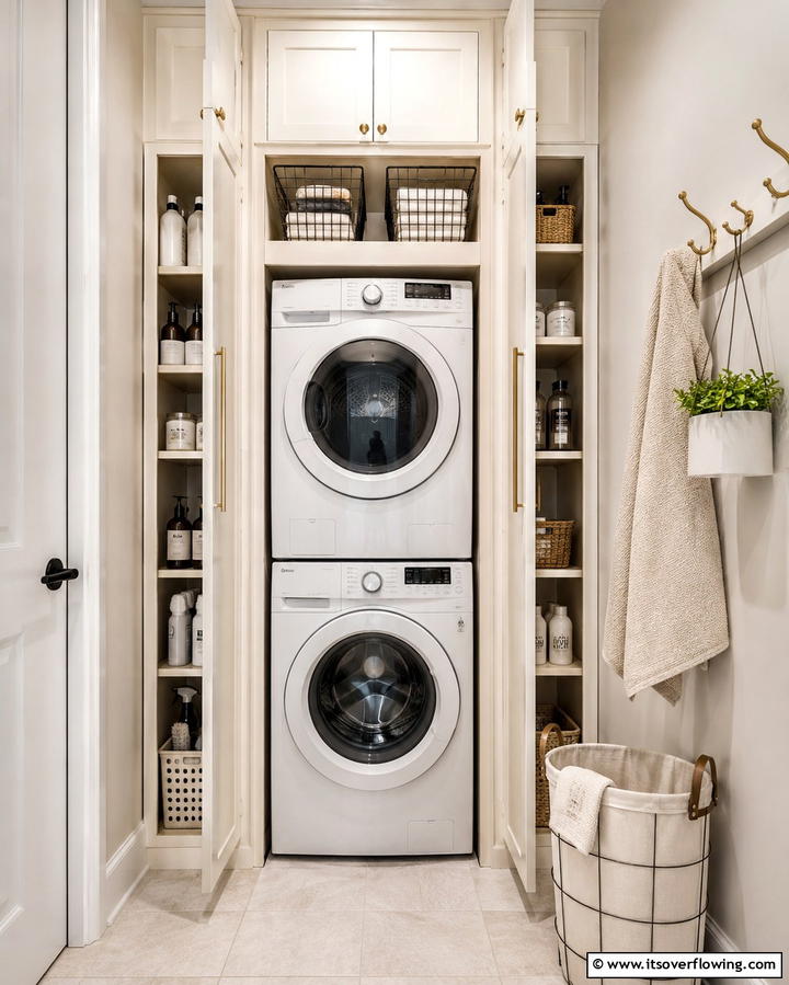 Vertical Storage Solutions for Compact Laundry Spaces - 25 Modern Laundry Room Ideas for a Functional Space
