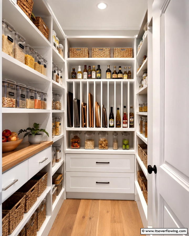 Vertical Storage for Tall Items - 25 Open Pantry Ideas to Organize Your Kitchen