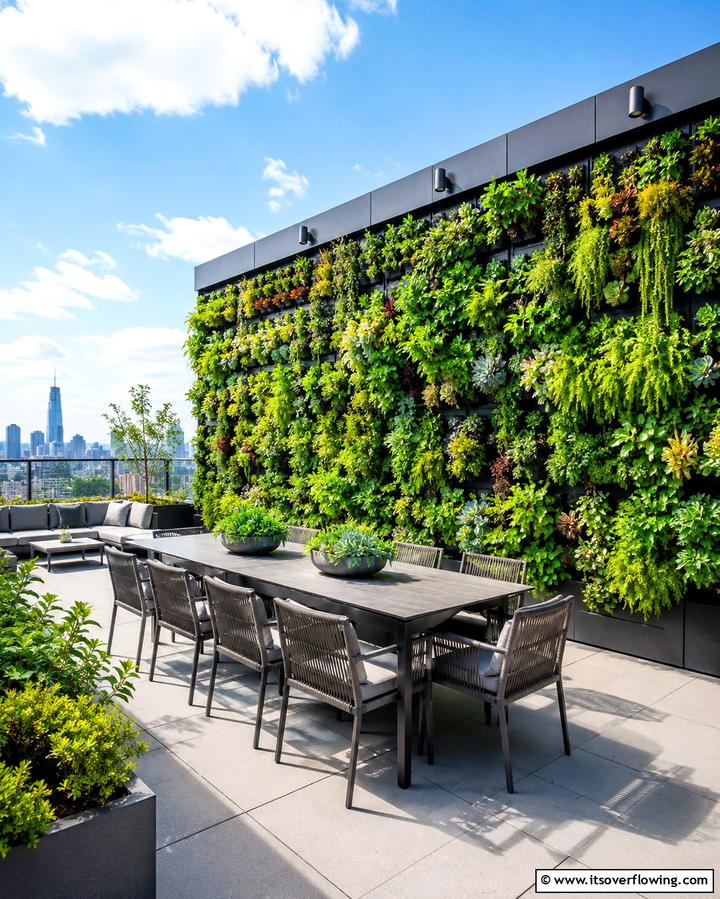 Vertical Wall Gardens - 25 Rooftop Garden Ideas for Urban Green Spaces