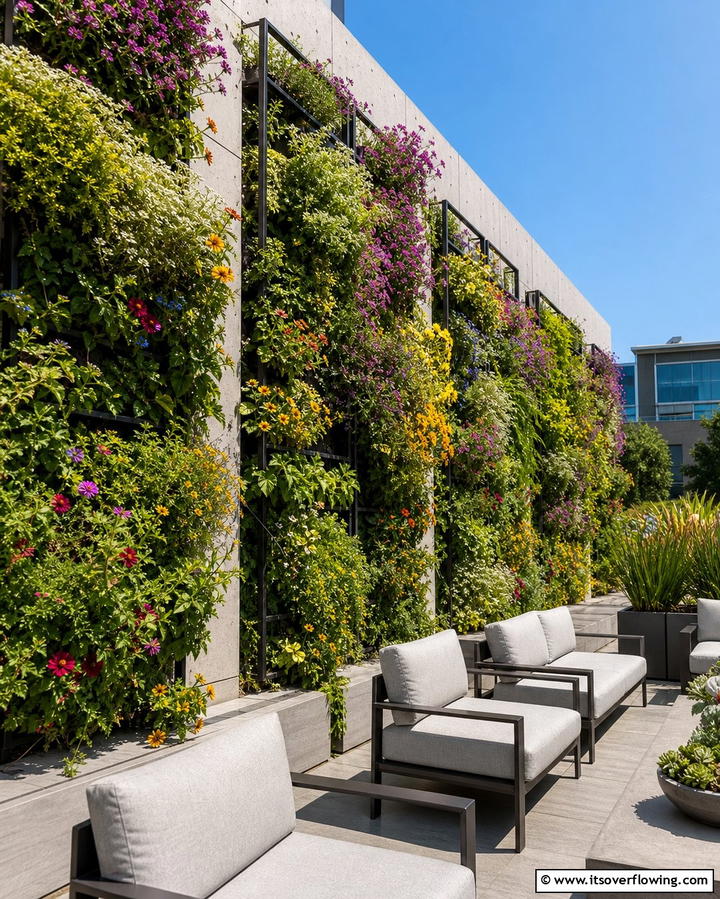 Vertical Wildflower Walls - 25 Wildflower Garden Ideas for a Natural Look