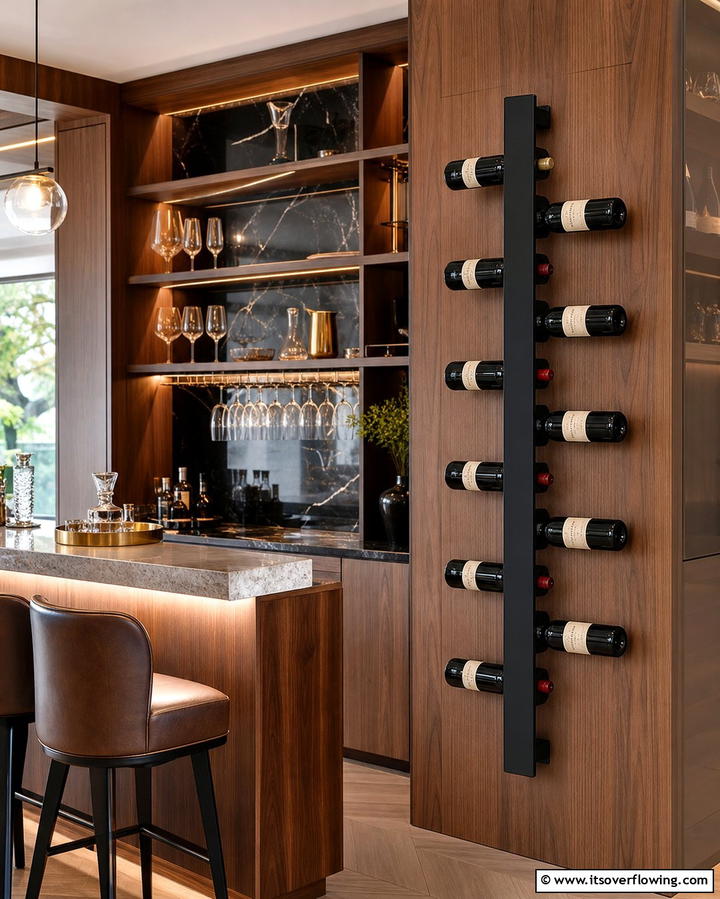 Vertical Wine Racks for Elegant Display - 25 Wall Storage Ideas to Maximize Your Space