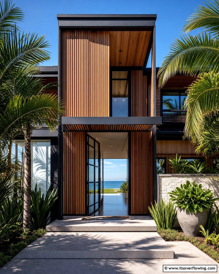 Vertical Wood Paneling - 25 Modern Siding Ideas for a Contemporary Home