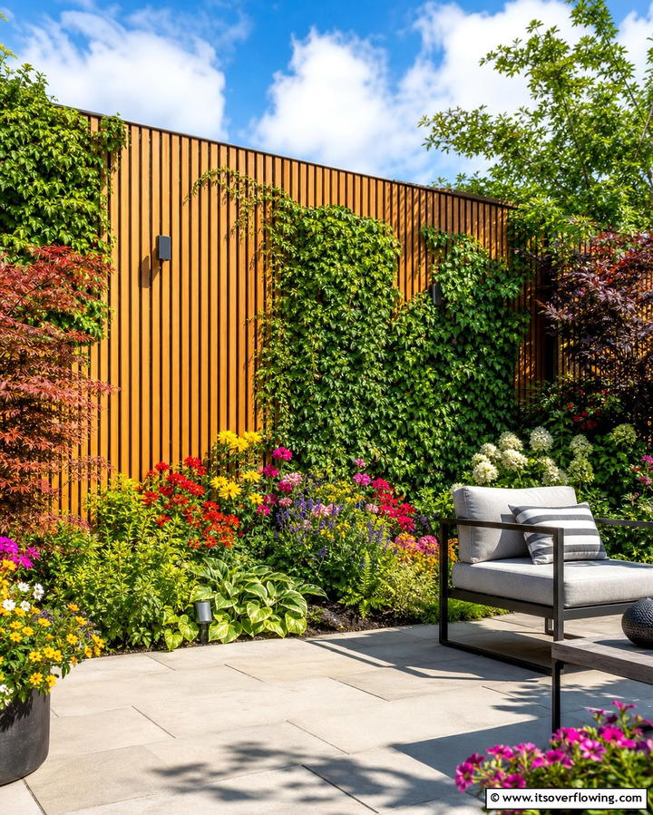 Vertical Wooden Slat Fence - 25 Small Garden Fence Ideas for Your Outdoor Space