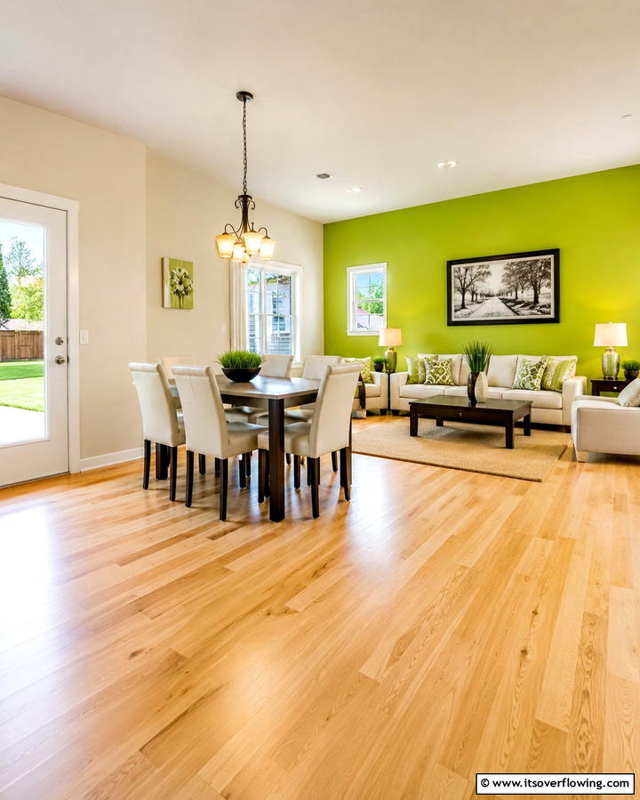 Vibrant Accent Highlights - 30 Floor & Wall Color Combos for Stylish Interiors