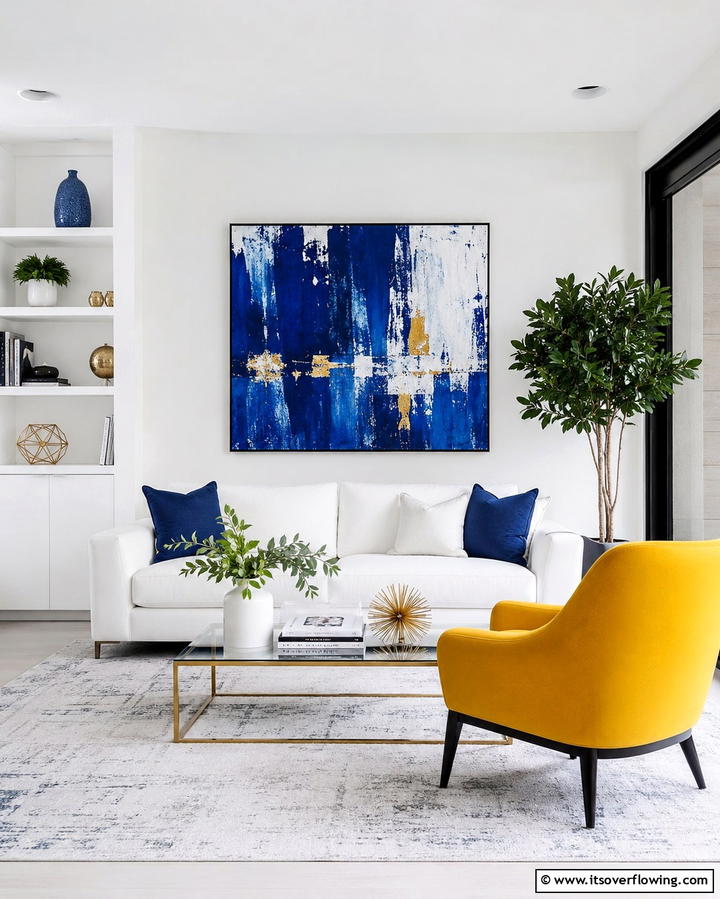 Vibrant Accent Integration - 30 Feng Shui Living Room Layouts for Harmony & Flow