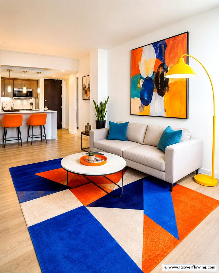 Vibrant Accent Pieces - 30 Studio Apartment Ideas to Maximize Small Space Efficiency