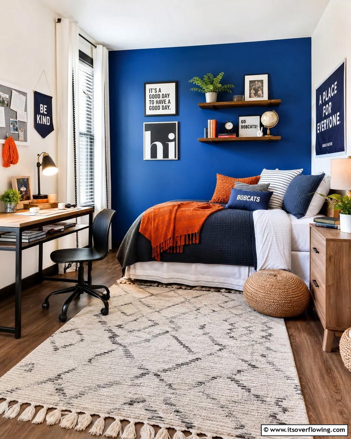 Vibrant Accent Wall Ideas - 21 Dorm Room Decorating Ideas for Style and Function