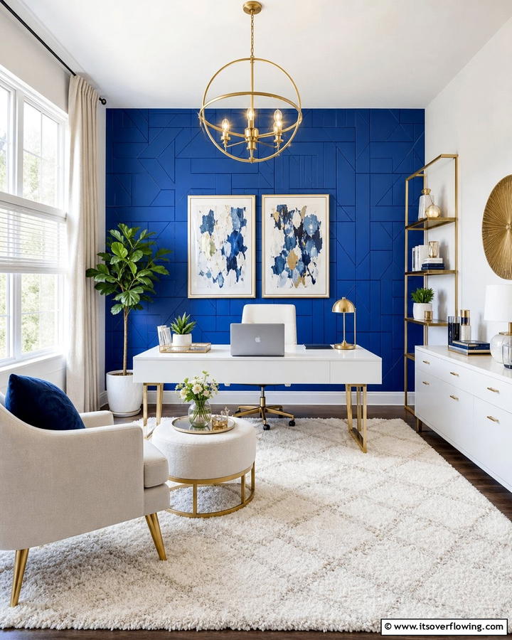 Vibrant Accent Walls - 21 Home Office Decor Ideas for Productivity and Style