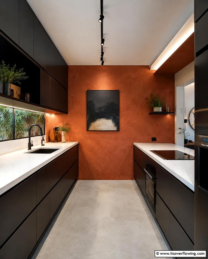 Vibrant Accent Walls - 30 Parallel Modular Kitchen Designs for Efficient Cooking