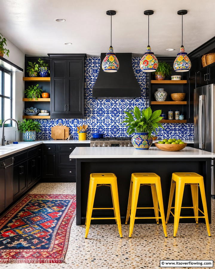 Vibrant Accents - 30 Kitchens With Black Cabinets for Bold Elegance