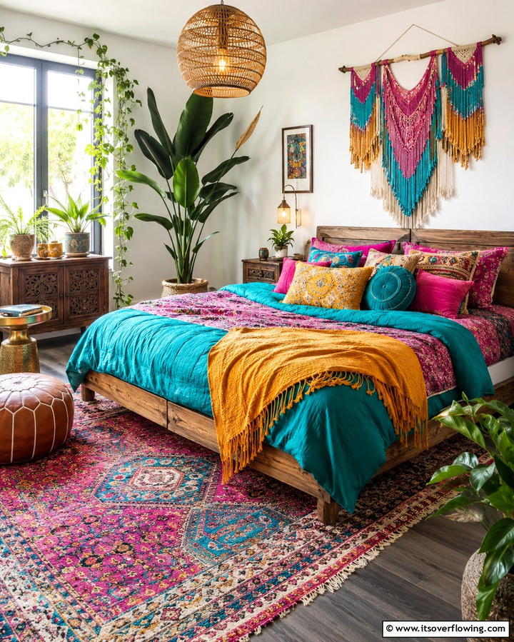 Vibrant Bohemian - 25 Colorful Bedroom Ideas to Brighten Your Space