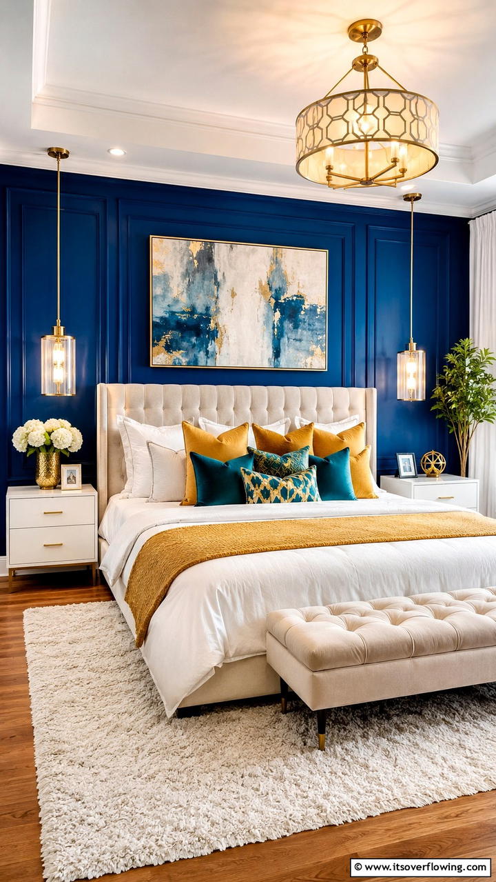 Vibrant Color Accent - 30 Bedroom Accent Wall Ideas to Transform Your Space