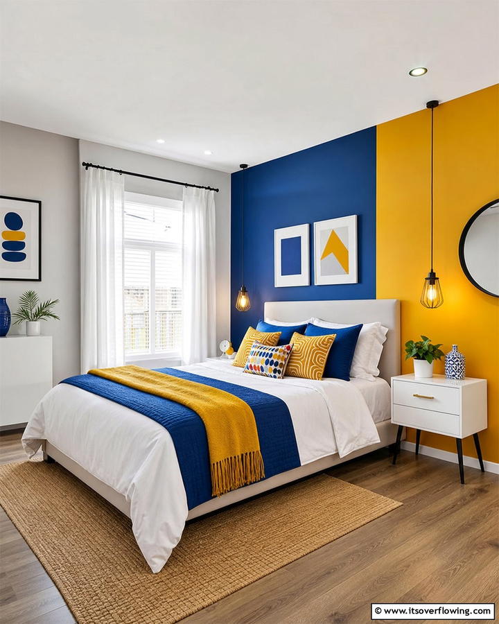 Vibrant Color Accents - 21 Modern Bedroom Interior Design Ideas for Elegant Spaces