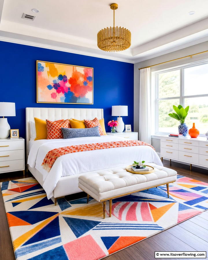 Vibrant Color Play Bedroom - 21 Primary Bedroom Decor Ideas to Enhance Personal Space