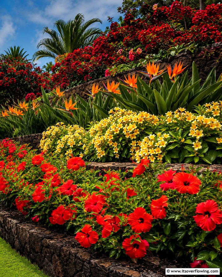 Vibrant Floral Displays - 25 Tropical Landscape Ideas for Your Outdoor Paradise