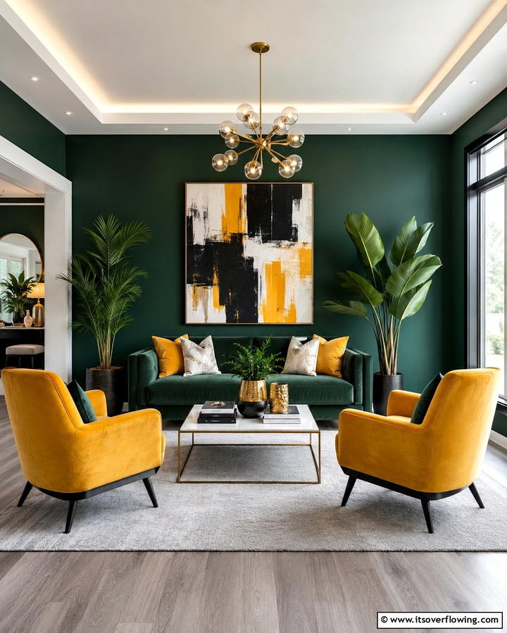 Vibrant Forest Hues - 30 Forest Green Living Room Ideas for Nature-Inspired Interiors