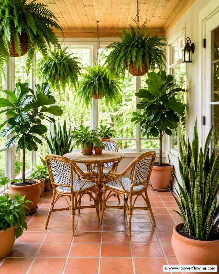 Vibrant Indoor Plants - 25 Three Season Porch Ideas for Year-Round Enjoyment