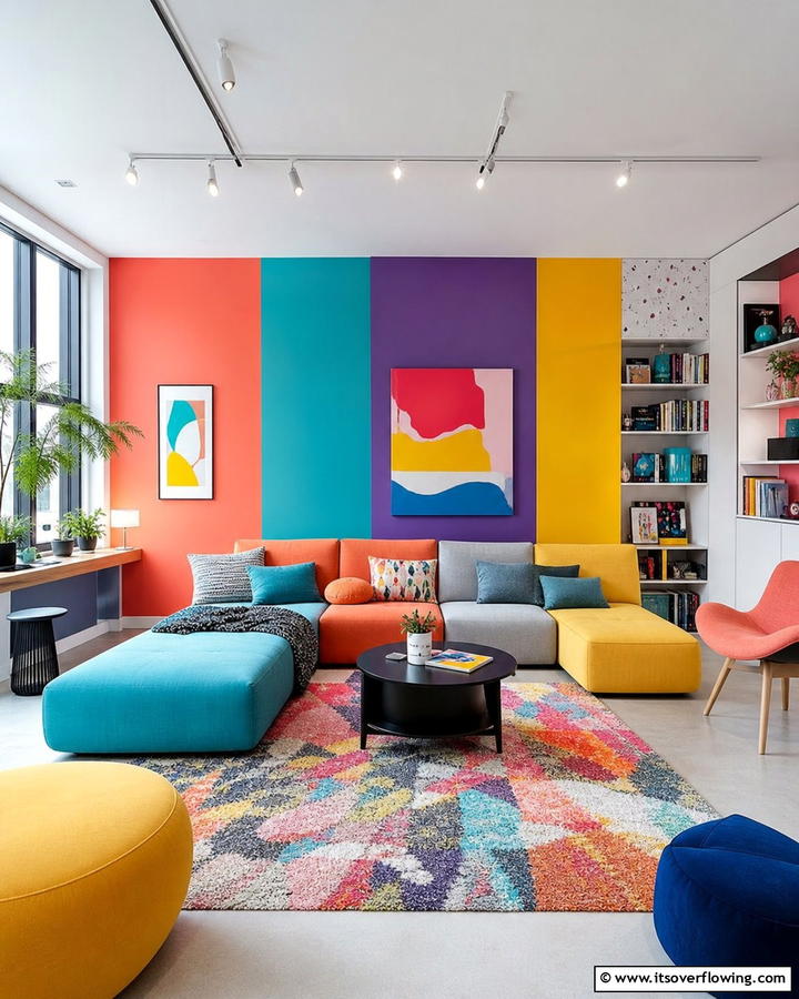Vibrant Mix of Colors - 30 Wall Painting Ideas for Every Room in Your Home