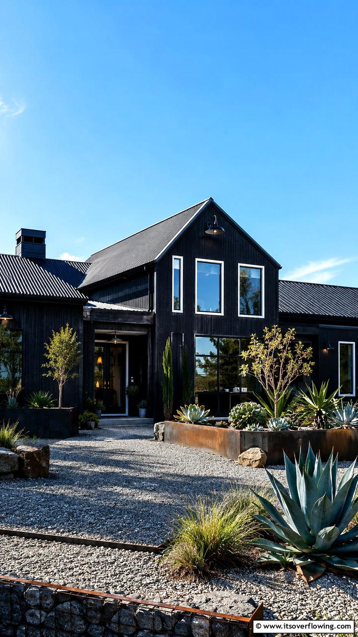 Vibrant Noir Vibes - 30 Black House Exteriors- Bold Paint Colors for Modern Homes