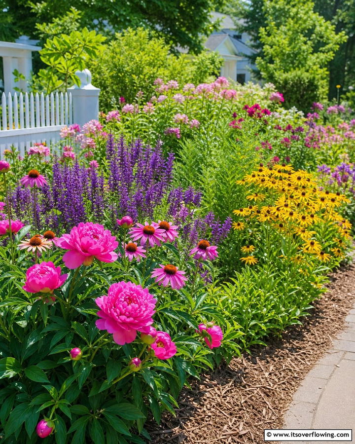 Vibrant Perennial Paradise - 21 Flower Bed Ideas to Beautify Your Garden or Yard