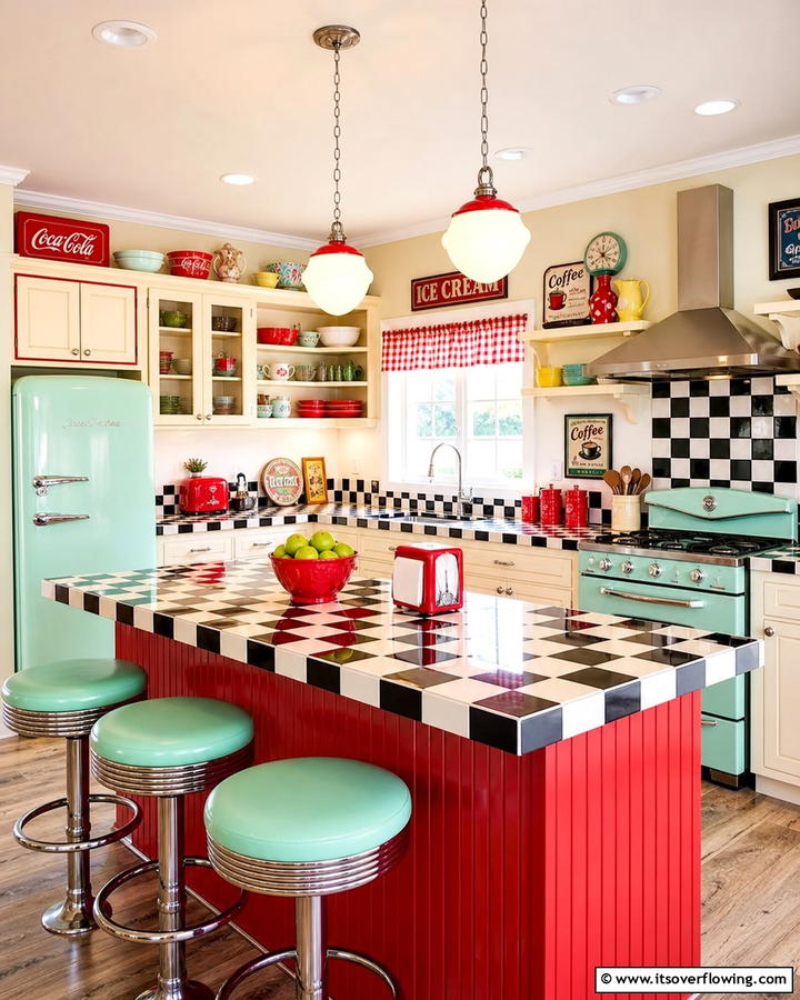 Vibrant Retro Inspired Counter Ideas - 30 Kitchen Counter Decor Ideas to Elevate Your Space