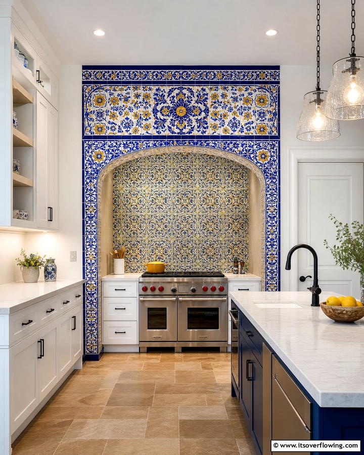 Vibrant Talavera Tiles - 25 Mexican Kitchen Ideas for a Vibrant and Authentic Space