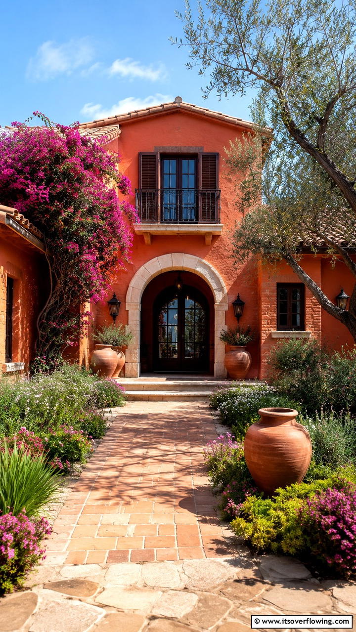 Vibrant Terracotta Texture - 30 Exterior Brick Paint Color Ideas for Curb Appeal