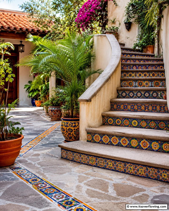 Vibrant Tile Accents - 25 Spanish Style Patio Ideas for Outdoor Living