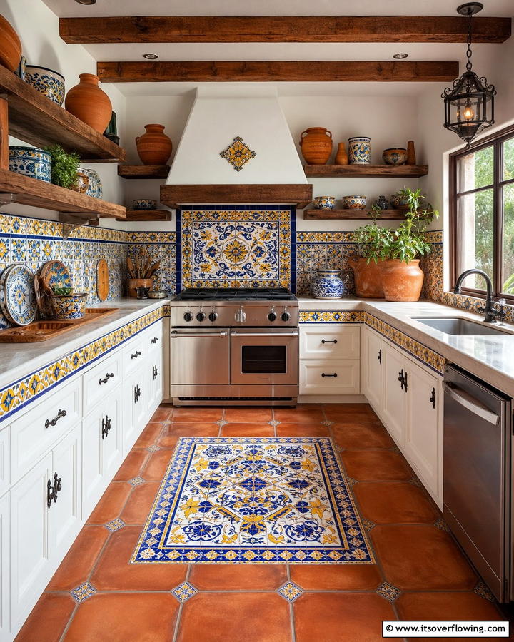 Vibrant Tiled Accents - 21 Spanish Interior Design Ideas for Warm, Timeless Style