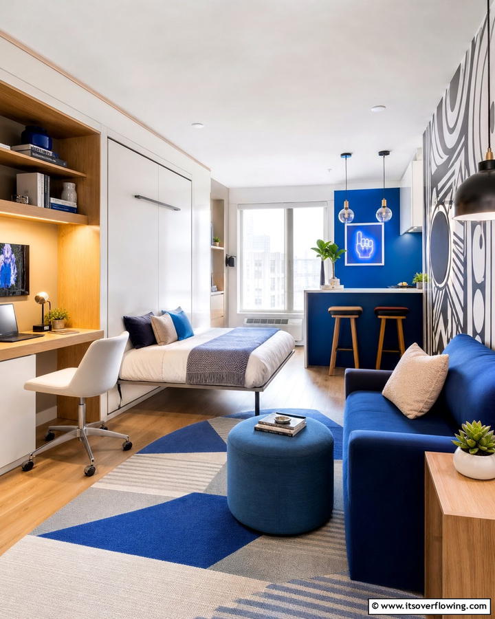 Vibrant Urban Studio - 30 Inspiring Home Decor Ideas to Refresh Your Living Space