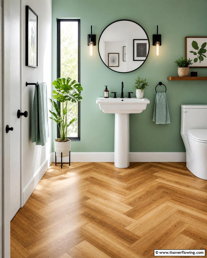 Vibrant Vinyl Flooring - 25 Small Bathroom Flooring Ideas for Stylish and Durable Floors