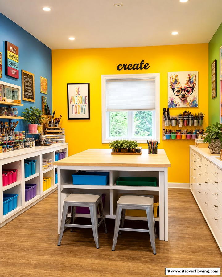 Vibrant Wall Colors - 25 Art Room Ideas for Creative Inspiration