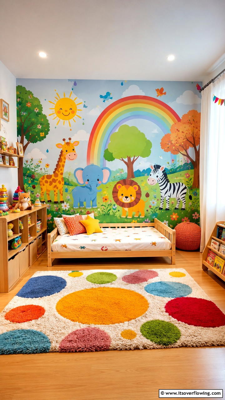 Vibrant Wall Murals - 21 Safe and Fun Toddler Room Ideas for Playful Environments