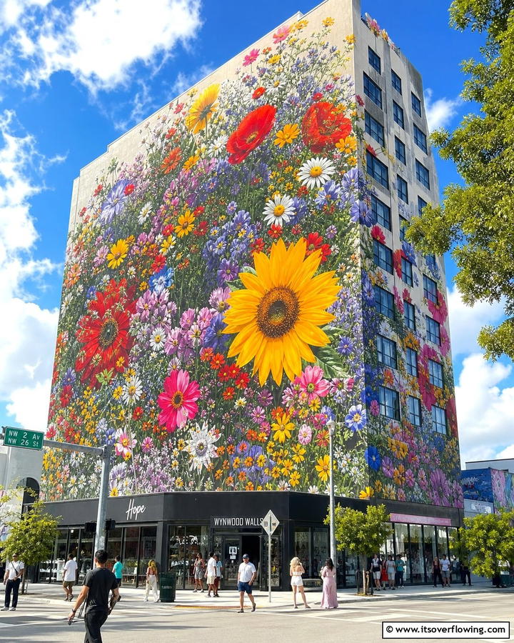 Vibrant Wildflower Explosion - 20 Stunning Flower Murals on Buildings Around the World