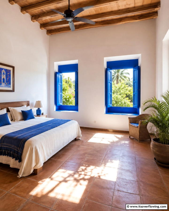 Vibrant Window Frames - 30 Mexican Style House Design Ideas for Vibrant Homes
