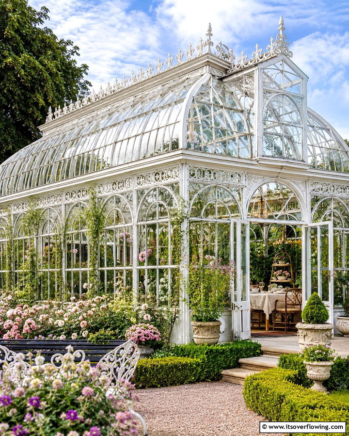 Victorian Elegance GreenhouseOne - 25 Fantasy Greenhouse Ideas for a Magical Garden Escape