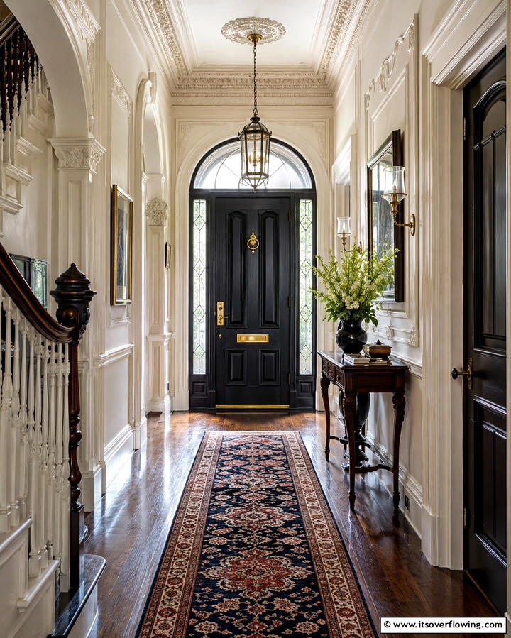 Victorian Revival - 25 White House Ideas with Black Doors for Contrast