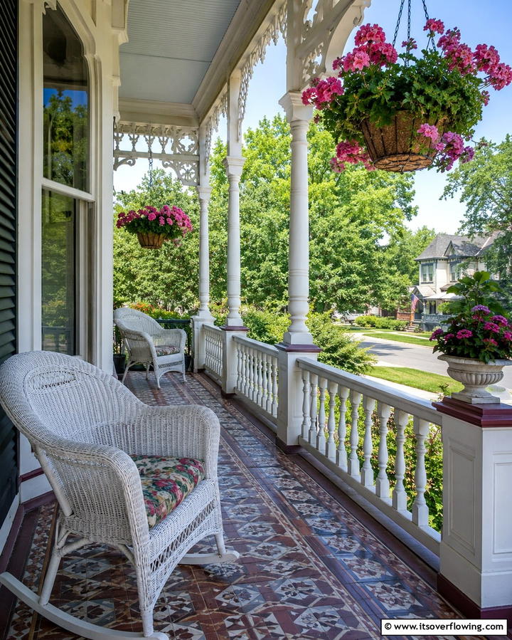 Victorian Style Porch Elegance - 30 Large Front Porch Ideas to Boost Outdoor Living Spaces