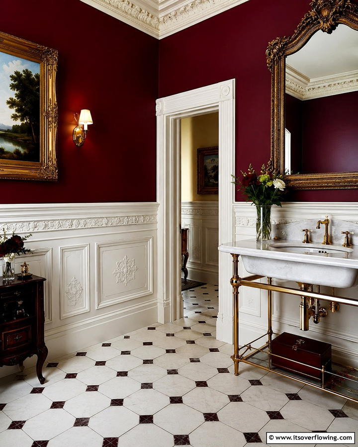 Victorian Style Wainscoting - 25 Powder Room Wainscoting Ideas for a Chic Look