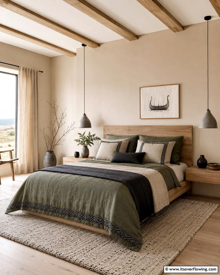 Viking Inspired Linens - 25 Viking Bedroom Ideas for a Bold and Rustic Look