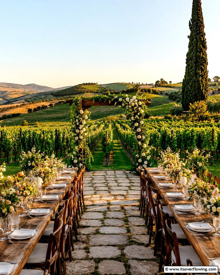 Vineyard Elegance - 25 Dreamy Destination Wedding Ideas for a Perfect Day